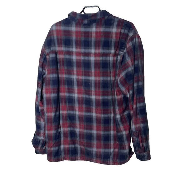 FREEDOM FOUNDRY XL Faux Fur Sherpa Lined Shacket Shirt Mens Corduroy Check Plaid - Picture 2 of 12